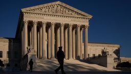 The Supreme Court is seen at sundown on the eve of Election Day, in Washington, Monday, Nov. 2, 2020. President Donald Trump and his reelection campaign are signaling they will pursue an aggressive legal strategy to try to prevent Pennsylvania from counting mailed ballots that are received in the three days after the election, a matter could find its way to the Supreme Court. 