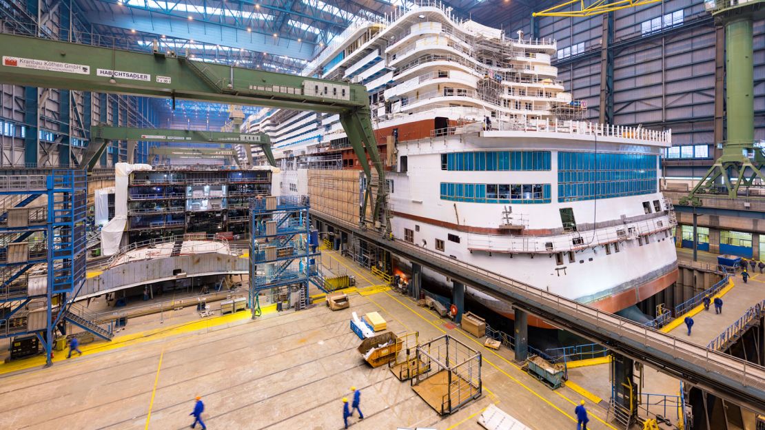 The ship took two years to build.