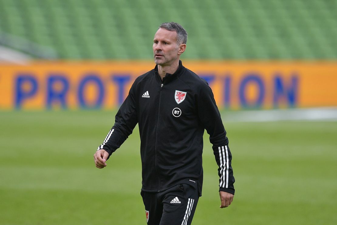 Giggs looks on after the UEFA Nations League group stage match against Republic of Ireland.