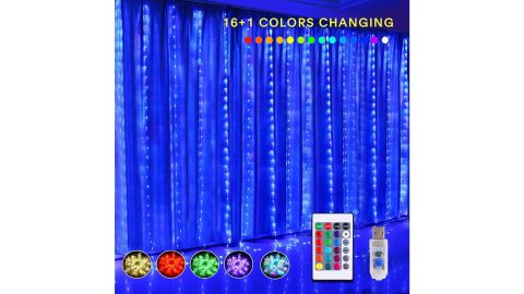 KJoy 16-Color Color-Changing Rainbow Curtain Lights