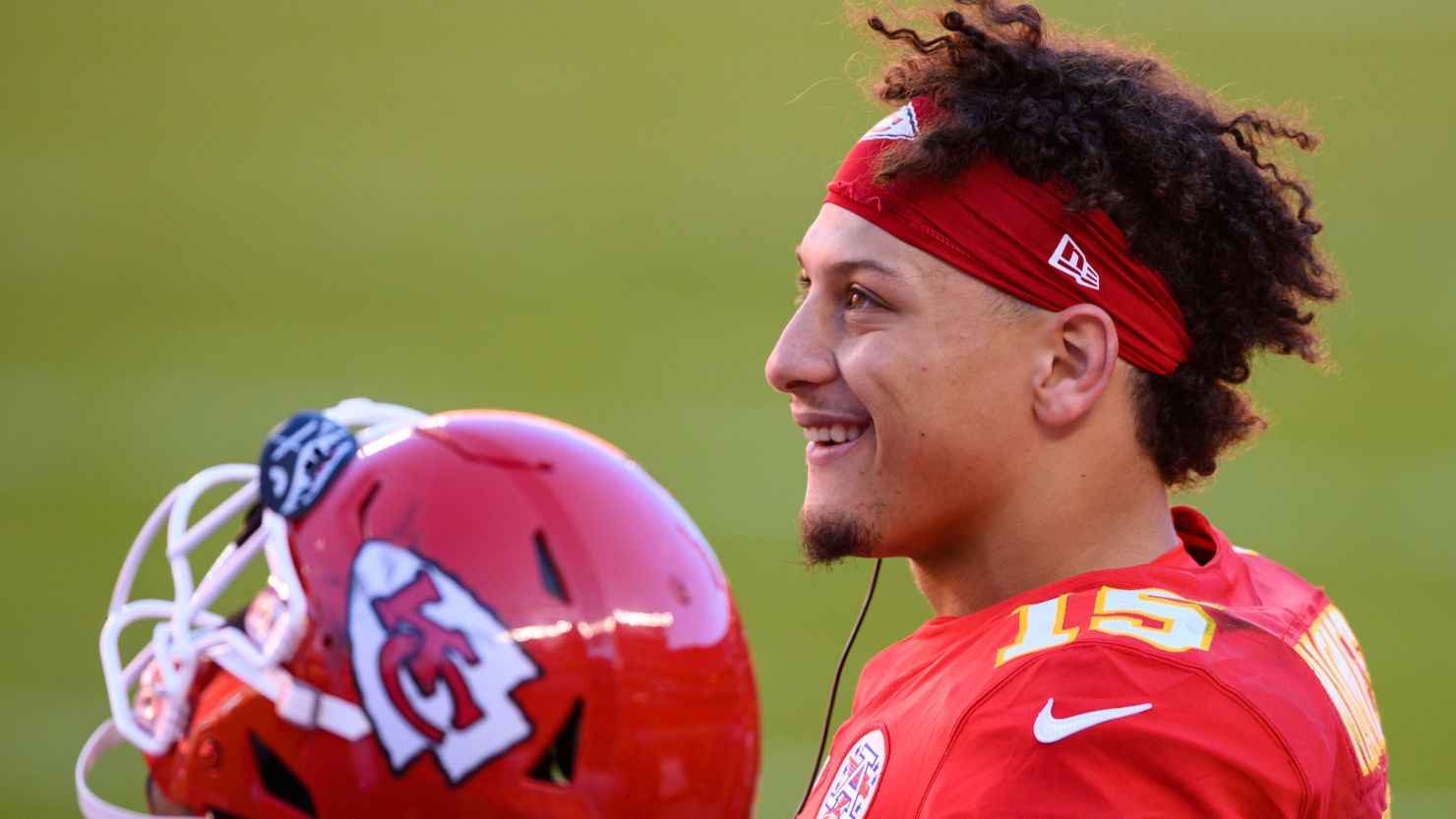 Kansas City Chiefs quarterback Patrick Mahomes says he wanted to use the stadium as a place where people could come together and vote.