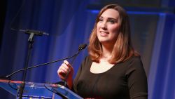 LOS ANGELES, CA - MARCH 10:  Sarah McBride, National Press Secretary for the HRC Foundation, speaks onstage at The Human Rights Campaign 2018 Los Angeles Gala Dinner at JW Marriott Los Angeles at L.A. LIVE on March 10, 2018 in Los Angeles, California.  (Photo by Rich Fury/Getty Images for Human Rights Campaign (HRC))