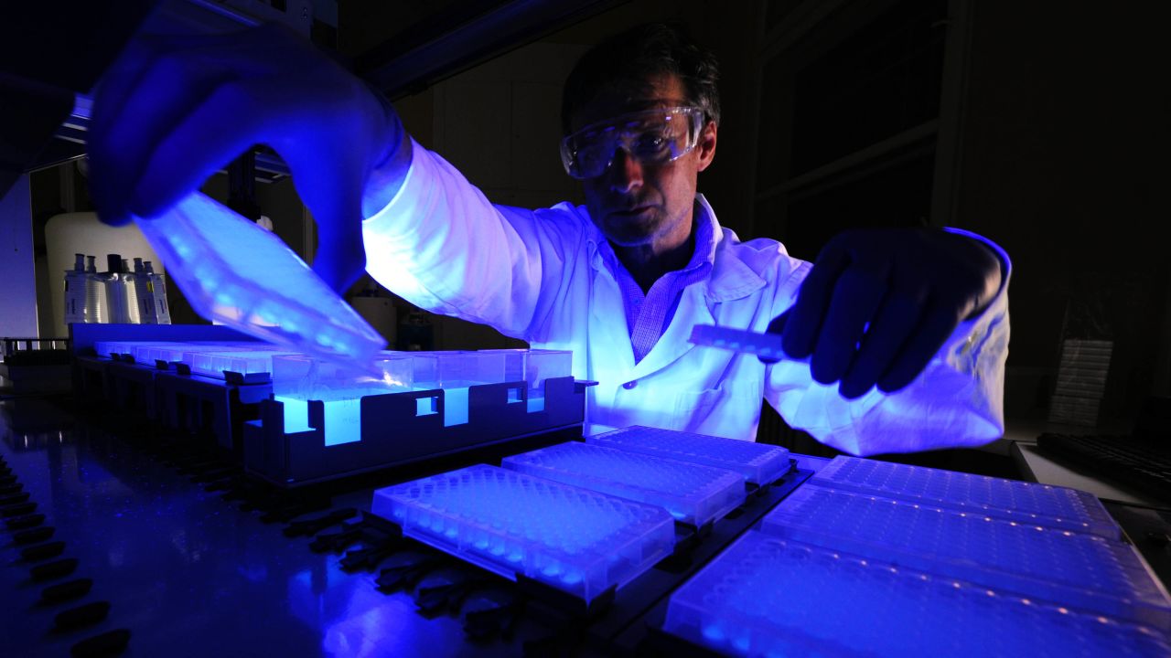 Takacs, founder of ToxinTech, works with venom in the lab to create "mosaic toxins."