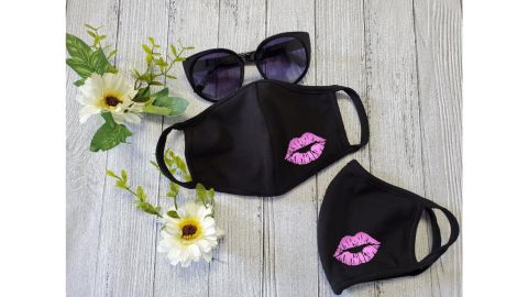 Face Cover Mask With Cute Lips Graphic