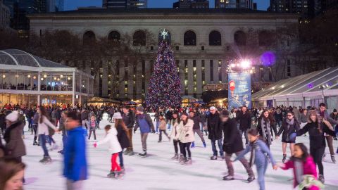 Manhattan's winter wonderland takes place in Bryant Park.