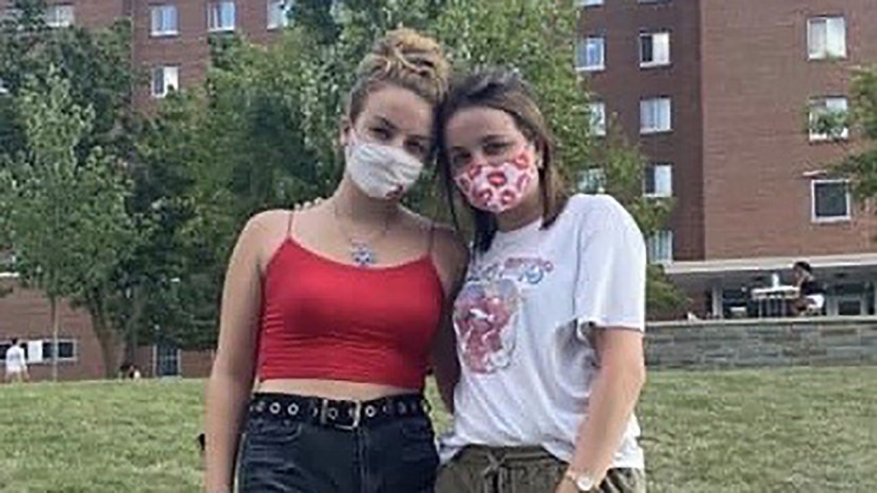 (From left) Sisters Elise Milstein and Nathalie Milstein, students at Syracuse University, won't see their grandmother this holiday to reduce the risk of Covid-19 transmission.