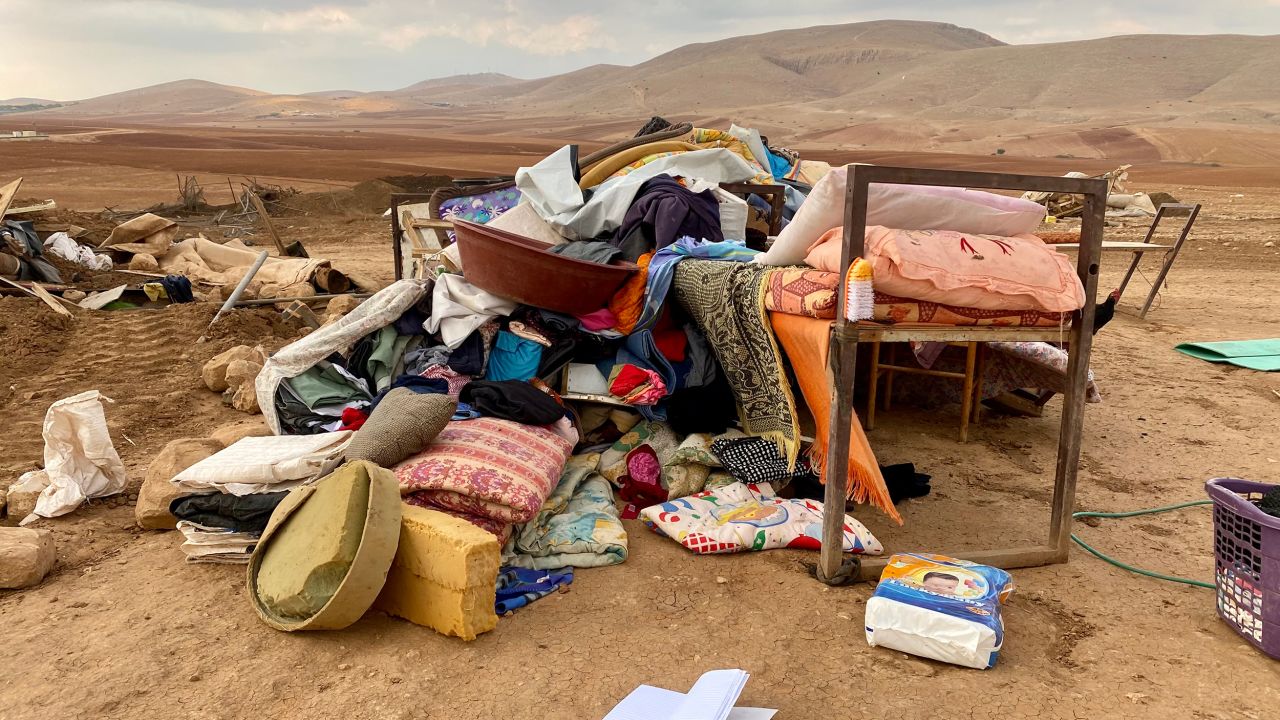 The UN said 73 people were displaced by the demolition in Khirbet Humsa on Tuesday.
