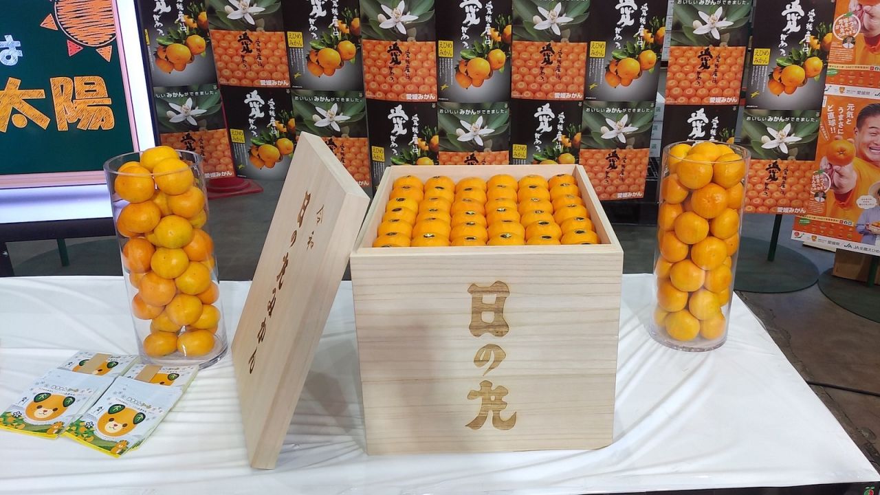This box of mandarin oranges was auctioned for one million Japanese yen ($9,579).