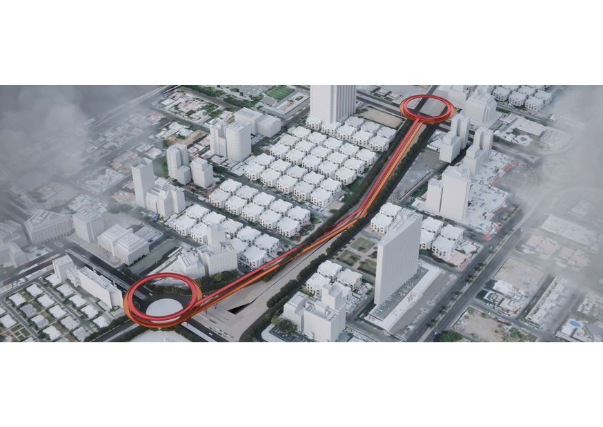 <strong>A future bridge?</strong> In response to restrictions on movement due to coronavirus, Saudi Arabia's Sibyl Design Studio<strong> </strong>designed "The Mamsha of Al-Tahliya Street," a split-level bridge that would connect the Saudi city of Jeddah from west to east. Pedestrians and cyclists are separated on two color-coded levels. 