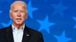 Democratic presidential candidate former Vice President Joe Biden speaks Thursday, Nov. 5, 2020, in Wilmington, Del. (AP Photo/Carolyn Kaster)