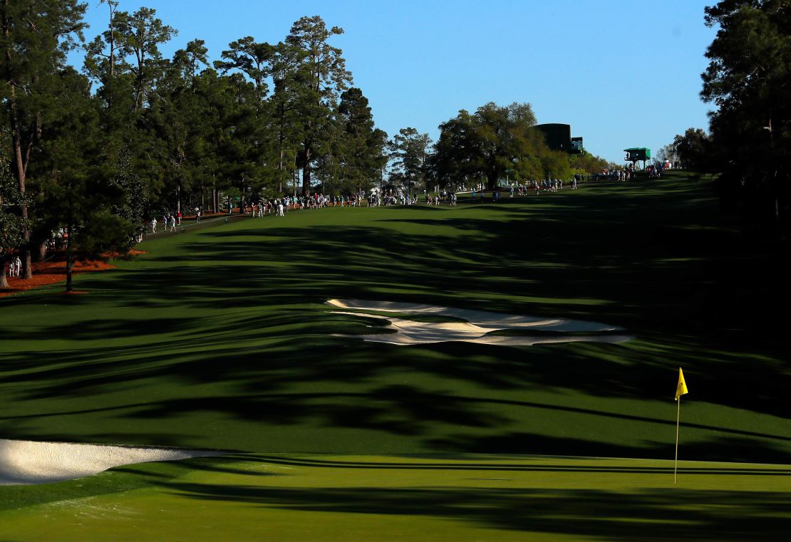 A general view of the 10th hole at  Augusta National Golf Club. 