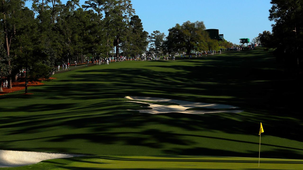 A general view of the 10th hole at  Augusta National Golf Club. 