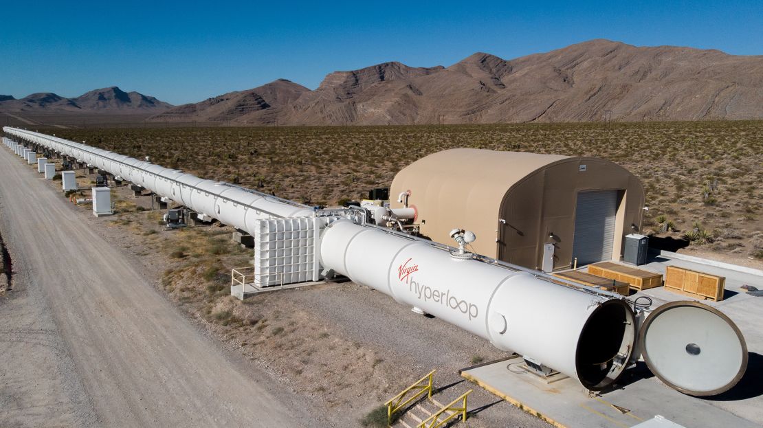 Virgin Hyperloop had its first human passengers at its test track in Las Vegas, Nevada.