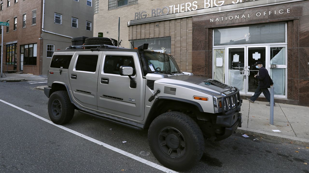 Police say the men traveled in this Hummer, found about a block from the Philadelphia Convention Center.