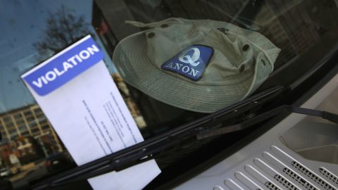 A hat with the QAnon logo was found in the Hummer, Philadelphia District Attorney Larry Krasner said.