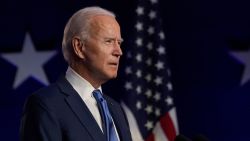 WILMINGTON, DELAWARE - NOVEMBER 06: Democratic presidential nominee Joe Biden addresses the nation at the Chase Center November 06, 2020 in Wilmington, Delaware.  The winner of the 2020 presidential election has yet to be declared, as vote counting continues in the key states of Pennsylvania, Georgia, Nevada, Arizona, and North Carolina. (Photo by Drew Angerer/Getty Images)