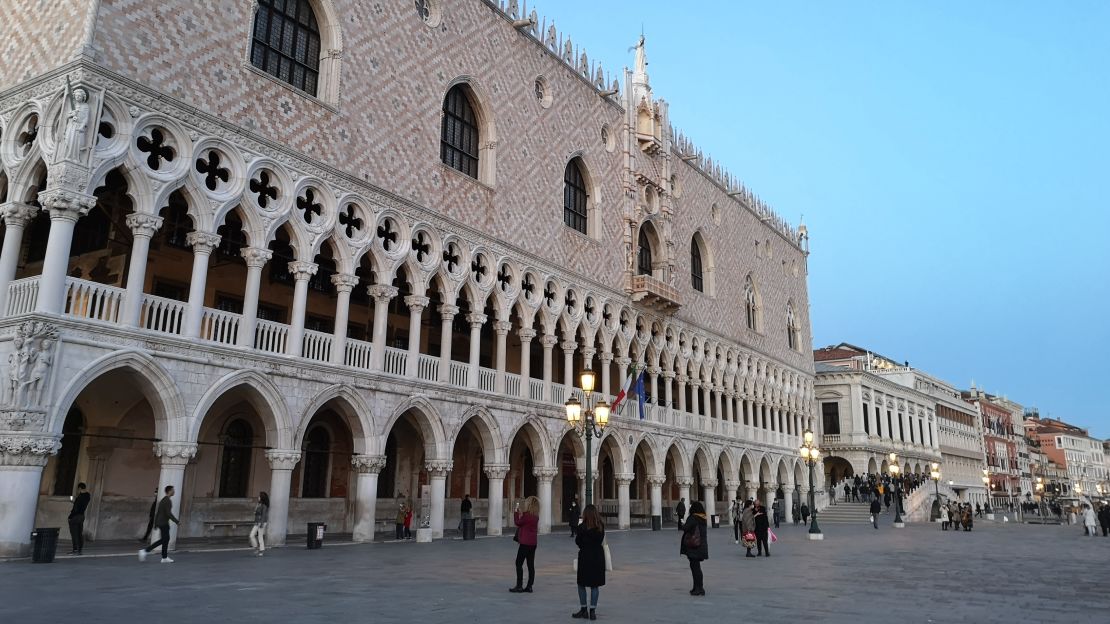 The Doge's Palace on what should be a busy Saturday afternoon, November 7