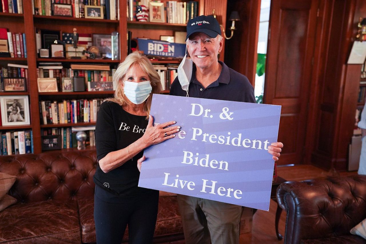 Biden's wife, Jill, <a href=