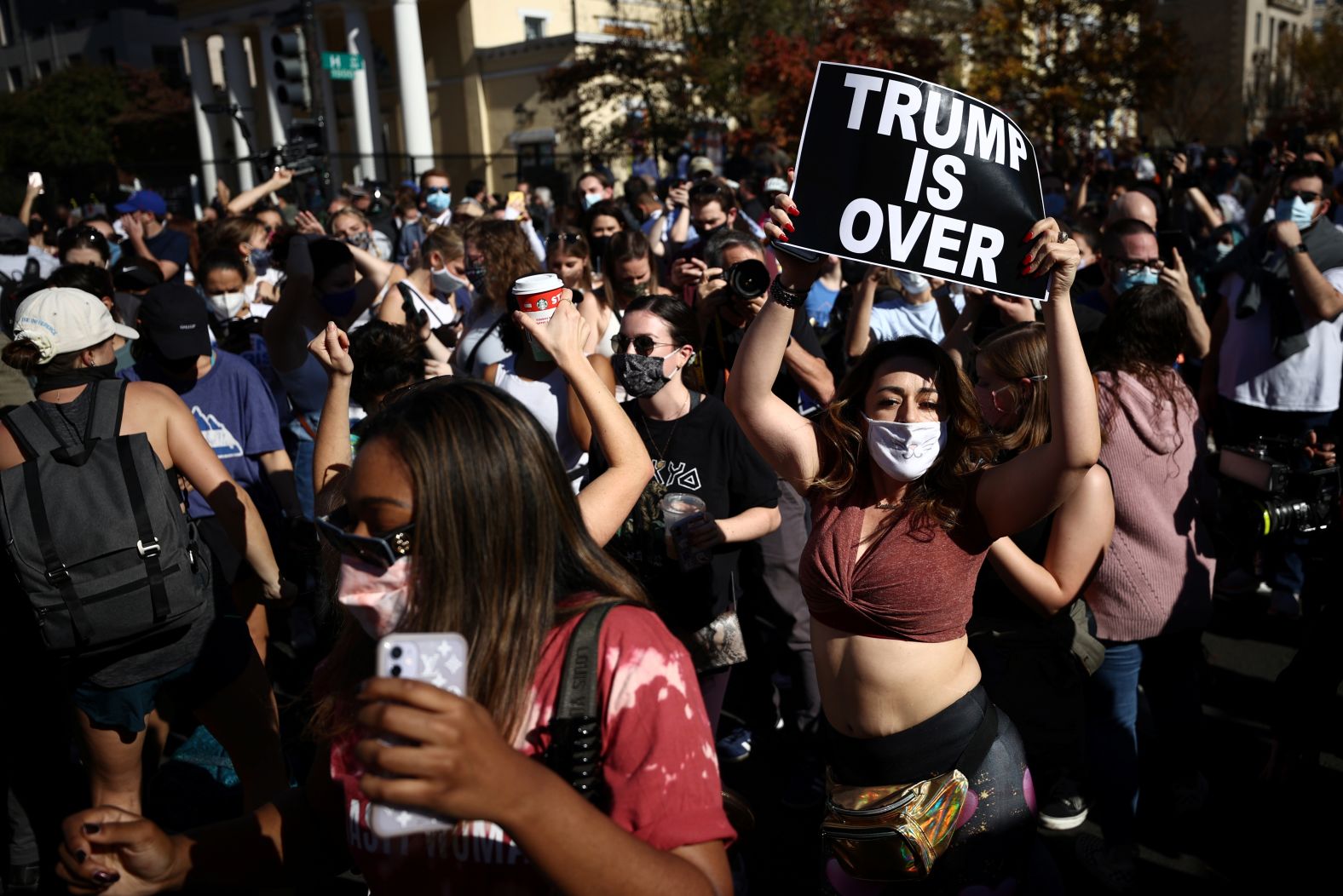 People react in Washington, DC.