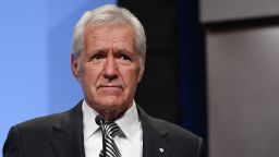 LAS VEGAS, NV - APRIL 09:  "Jeopardy!" host Alex Trebek speaks as he is inducted into the National Association of Broadcasters Broadcasting Hall of Fame during the NAB Achievement in Broadcasting Dinner at Encore Las Vegas on April 9, 2018 in Las Vegas, Nevada. NAB Show, the trade show of the National Association of Broadcasters and the world's largest electronic media show, runs through April 12 and features more than 1,700 exhibitors and 102,000 attendees.  (Photo by Ethan Miller/Getty Images)