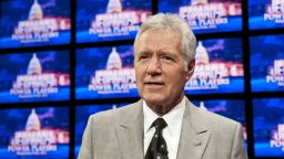 WASHINGTON, DC - APRIL 21: Alex Trebek speaks during a rehearsal before a taping of  Jeopardy! Power Players Week at DAR Constitution Hall on April 21, 2012 in Washington, DC. (Photo by Kris Connor/Getty Images)