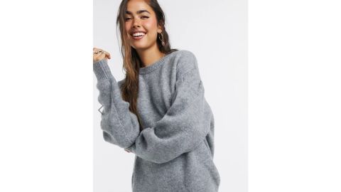 Asos Design Crewneck Fluffy Sweater