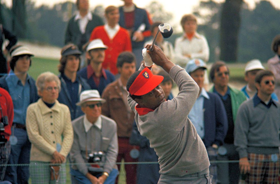 Elder becomes the first Black golfer to participate in the Masters Tournament in 1975. 