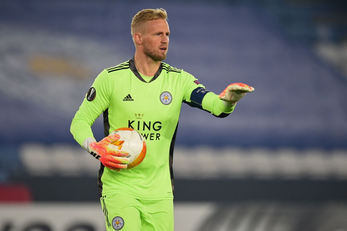 Leicester City goalkeeper Kasper Schmeichel, who played in the Premier League against Wolves on Sunday, is set to miss out for Denmark.
