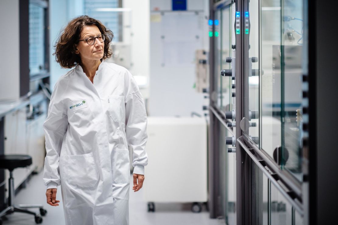 BioNTech's chief medical officer, Ozlem Tureci at the lab in November. 