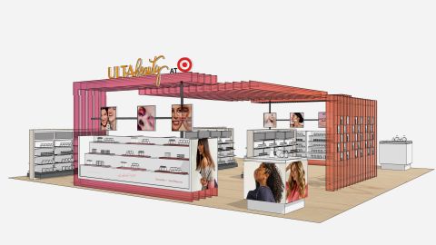 Rendering of Ulta's mini shop in Target stores.