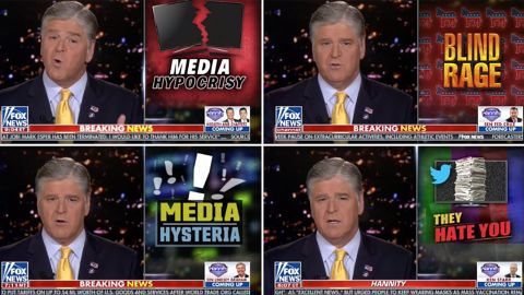 Sean Hannity Fox News screenshots collage RESTRICTED