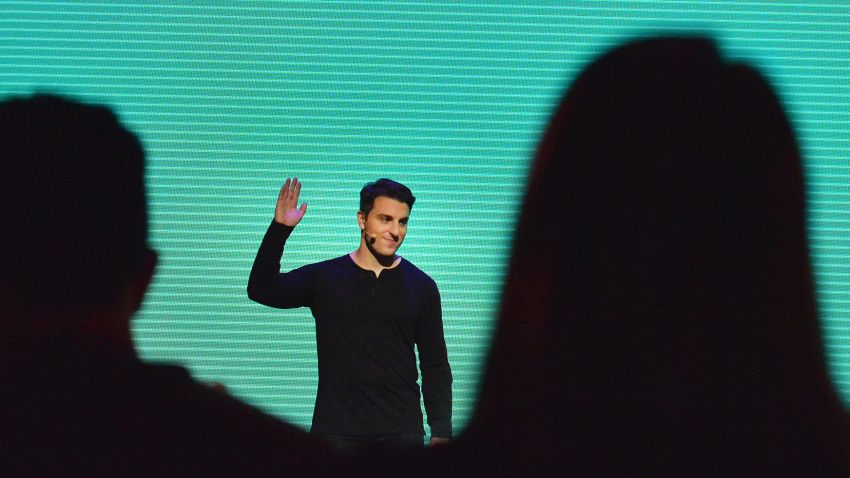 Airbnb CEO Brian Chesky speaks onstage during "Introducing Trips" Reveal at Airbnb Open LA on November 17, 2016 in Los Angeles, California.  (Photo by Charley Gallay/Getty Images for Airbnb)
