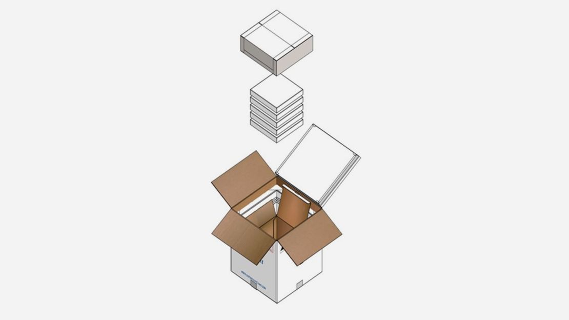 Pfizer's thermal shipper that will store the vaccine for providers after delivery.
