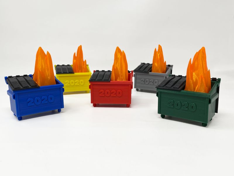 Someone on Etsy is selling literal dumpster fire toys to mark 2020