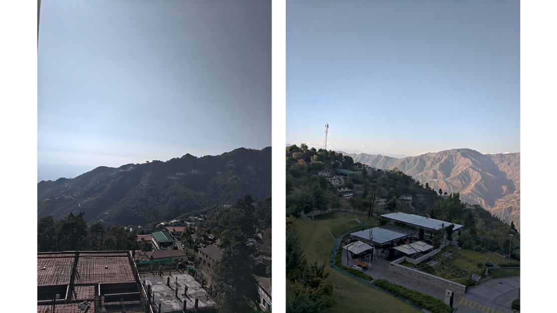Two landscapes photographed by Pranav Lal in Mussoorie, Uttarakhand state, India in 2020.