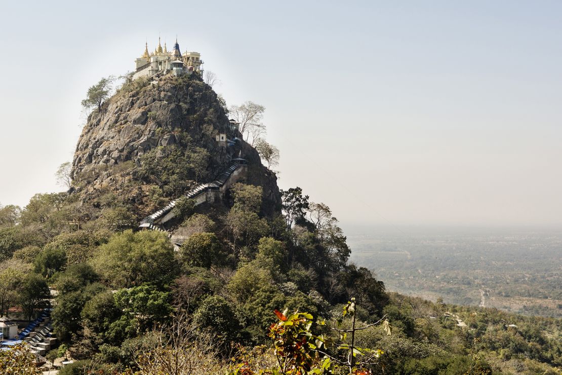 Mount Popa is a sacred pilgriimage site, and home to about 100 Popa langurs.