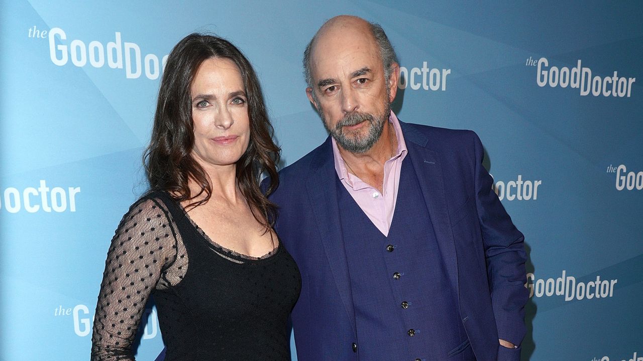 Richard Schiff and Sheila Kelley, shown here in 2018, announced they were recently diagnosed with Covid-19.  (Photo by JC Olivera/Getty Images)