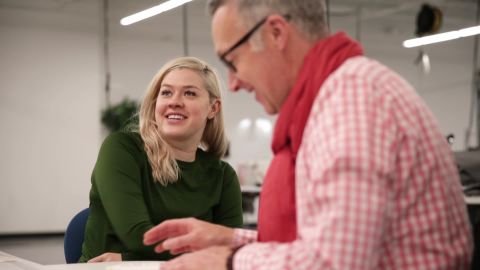 Social entrepreneur Veronika Scott designs and produces a convertible coat for the homeless that can double as a sleeping bag. She also hires homeless people to work in her factory.