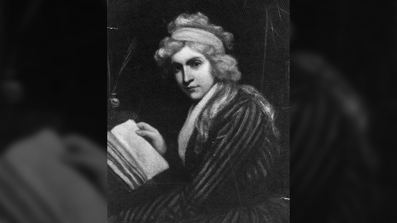 An engraving of Mary Wollstonecraft.