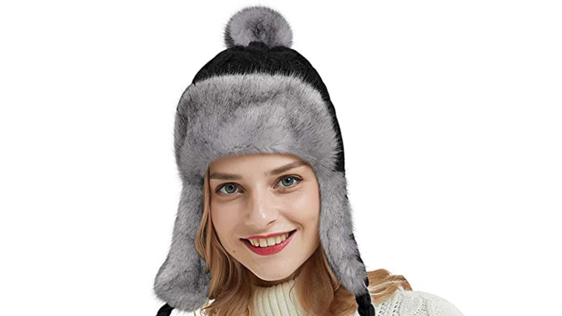 CC HAT Womens Beanie Winter Hat CC Designer Brand Textile Hat Tan Grey Knit  Hat