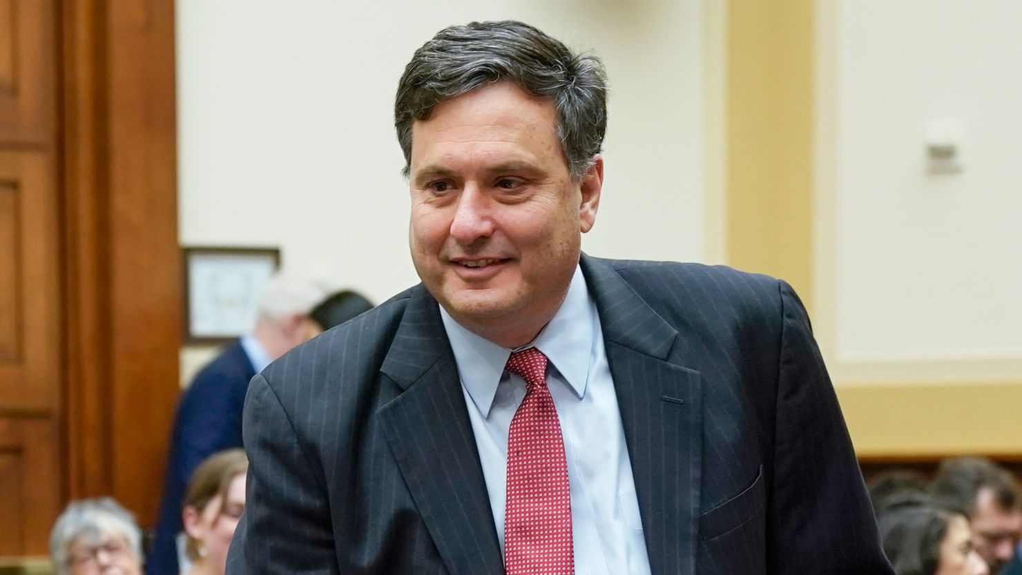 WASHINGTON, DC - FEBRUARY 5: Ron Klain (R), former White House Ebola Response Coordinator, arrives for a House Committee on Foreign Affairs Asia and Pacific subcommittee hearing concerning the coronavirus outbreak, in the Rayburn House Office Building on Capitol Hill, February 5, 2020 in Washington, DC. The number of cases of the deadly coronavirus rose to more than 20,000 in mainland China on Wednesday, days after the World Health Organization (WHO) declared the outbreak a global public health emergency. (Photo by Drew Angerer/Getty Images)