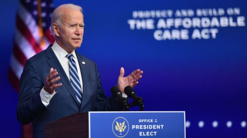 US President-elect Joe Biden delivers remarks at The Queen in Wilmington, Delaware, on November 10, 2020. (Photo by Angela Weiss / AFP)