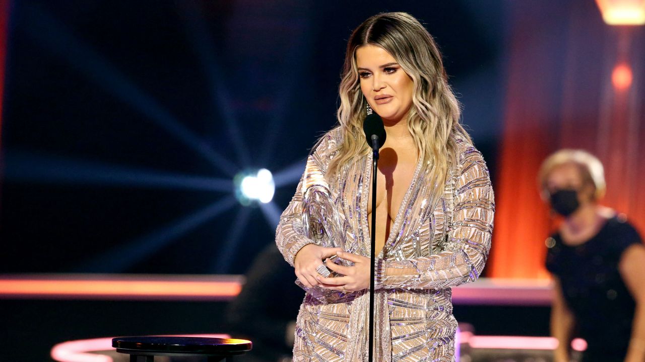 Maren Morris accepts an award during the 54th Annual Country Music Association Awards at Nashville's Music City Center on November 11, 2020.  