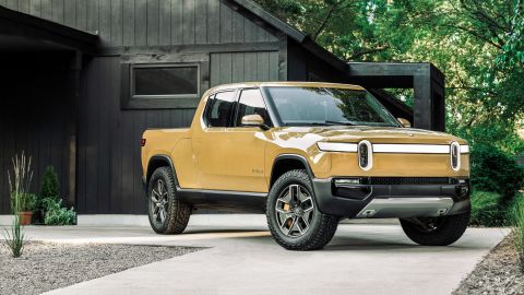 The Rivian R1T electric pickup.