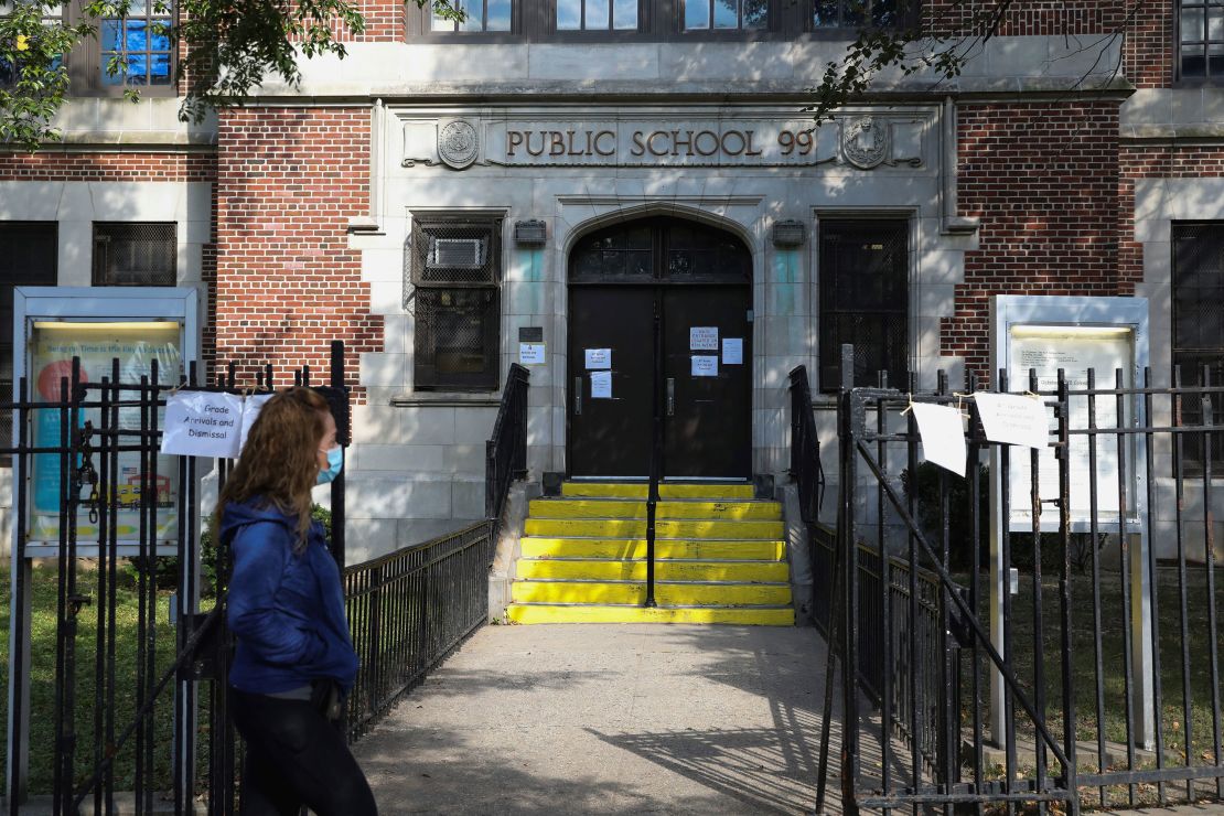 New York City Mayor Bill de Blasio has warned that public schools, like this one in Kew Gardens, could be on the verge of closure.