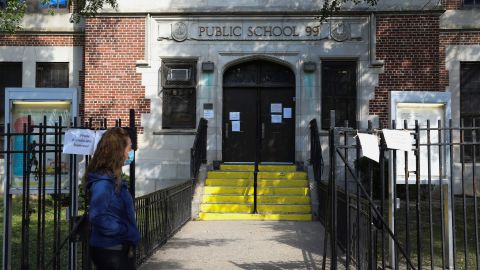 New York City Mayor Bill de Blasio has warned that public schools, like this one in Kew Gardens, could be on the verge of closure.