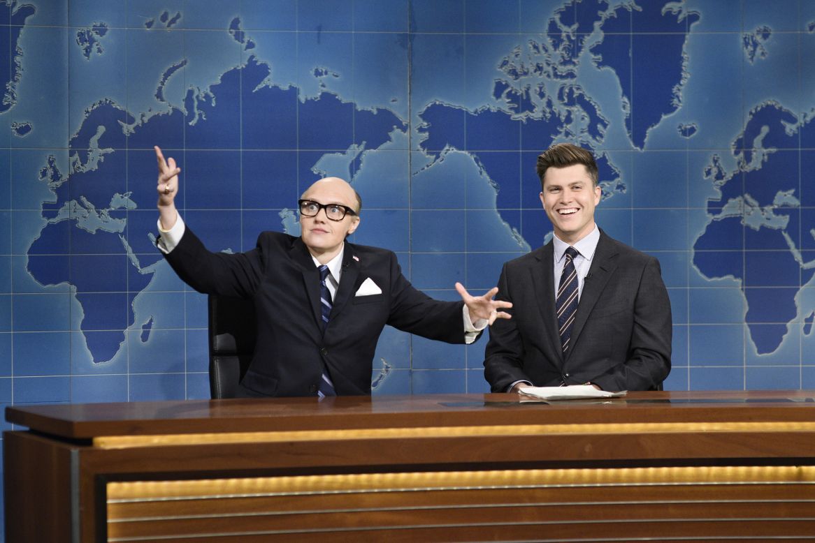 Kate McKinnon plays Rudy Giuliani during a "Saturday Night Live" segment on November 7.