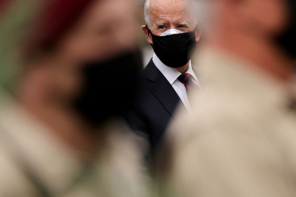 US President-elect Joe Biden participates in a Veterans Day event at the Philadelphia Korean War Memorial on Wednesday, November 11.