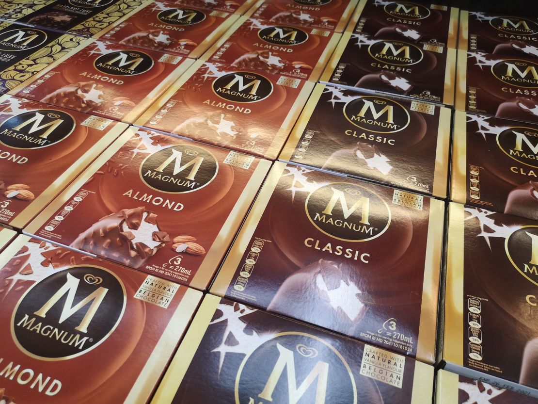 Magnum ice cream boxes in a hypermarket in Kuala Lumpur, Malaysia in June 2019. 
