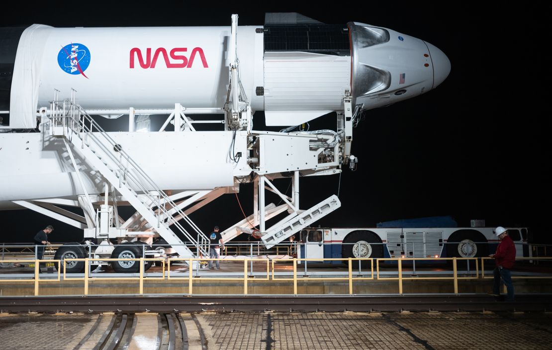 01 SpaceX Crew-1 Falcon 9 rocket rollout